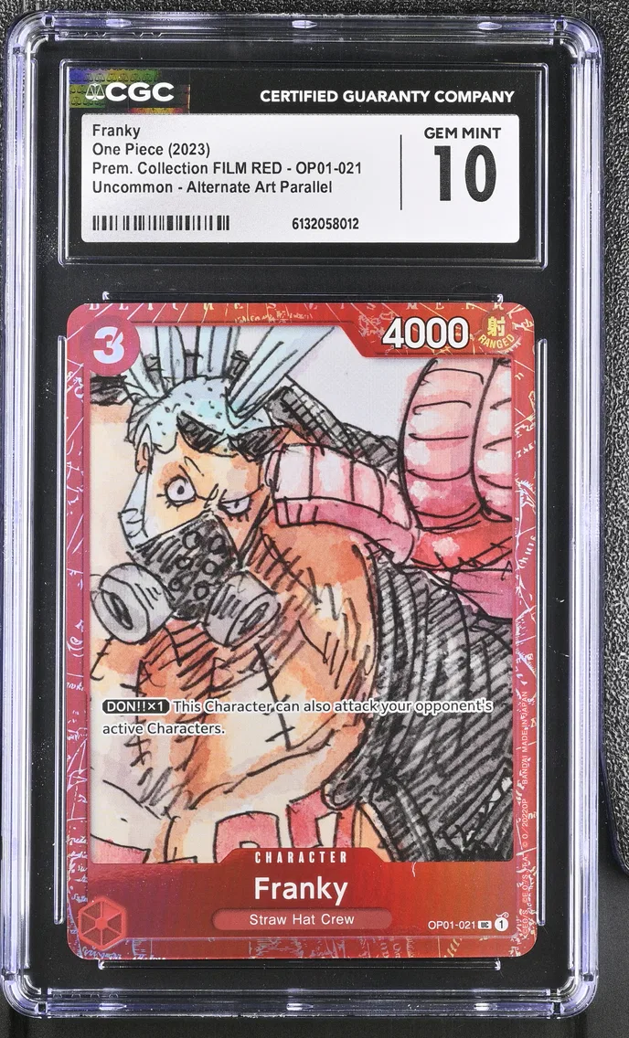 2023 #OP01-021 Franky CGC 10 Premium Collection FILM RED (Foil) - English