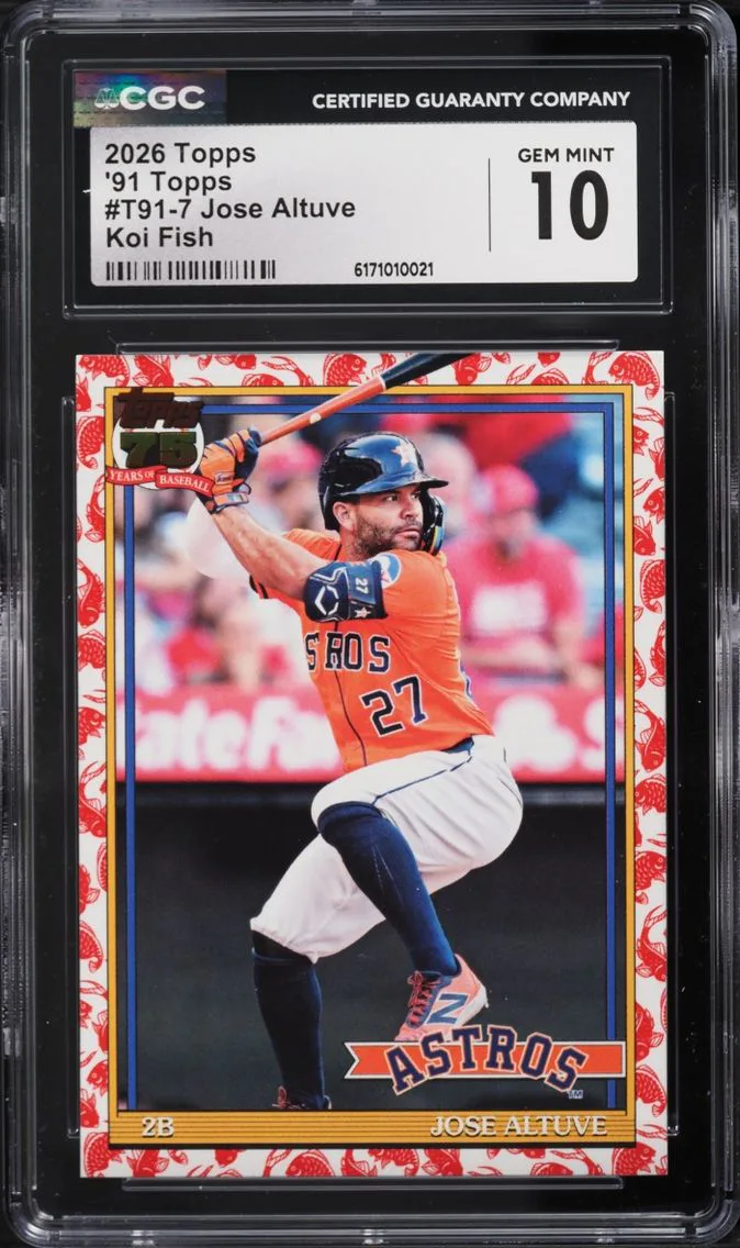 2026 Topps '91 Koi Fish Jose Altuve #T91-7 CGC 10 GEM MINT