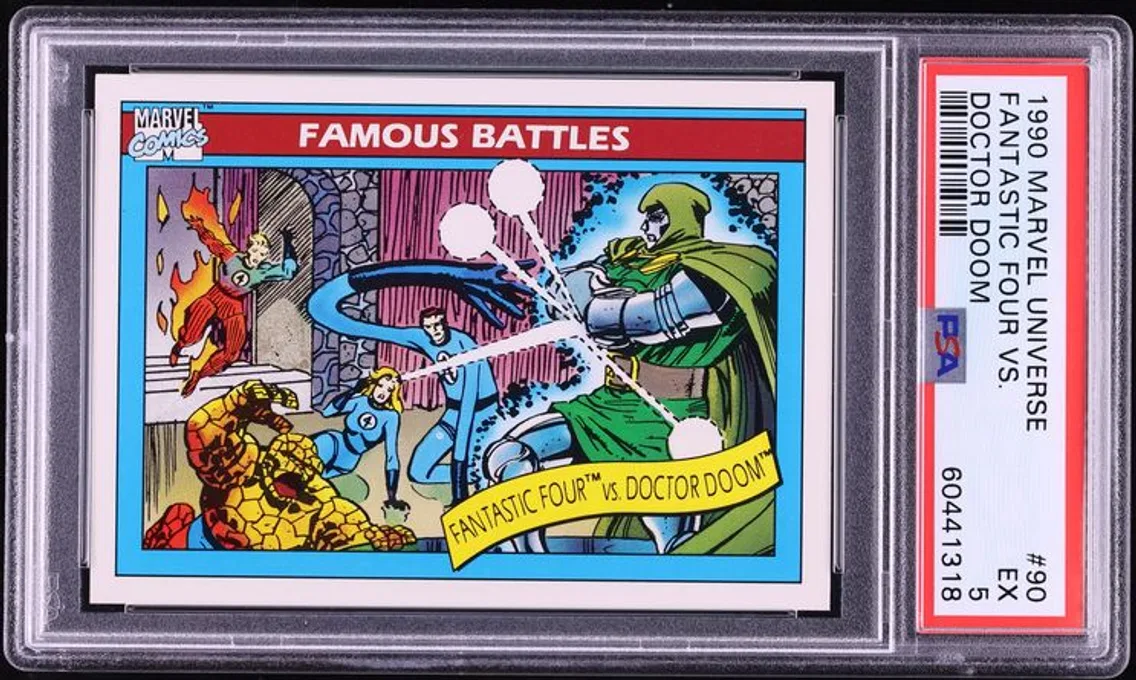 1990 #90 Impel Marvel Universe Fantastic Four Vs. Doctor Doom EX PSA 5
