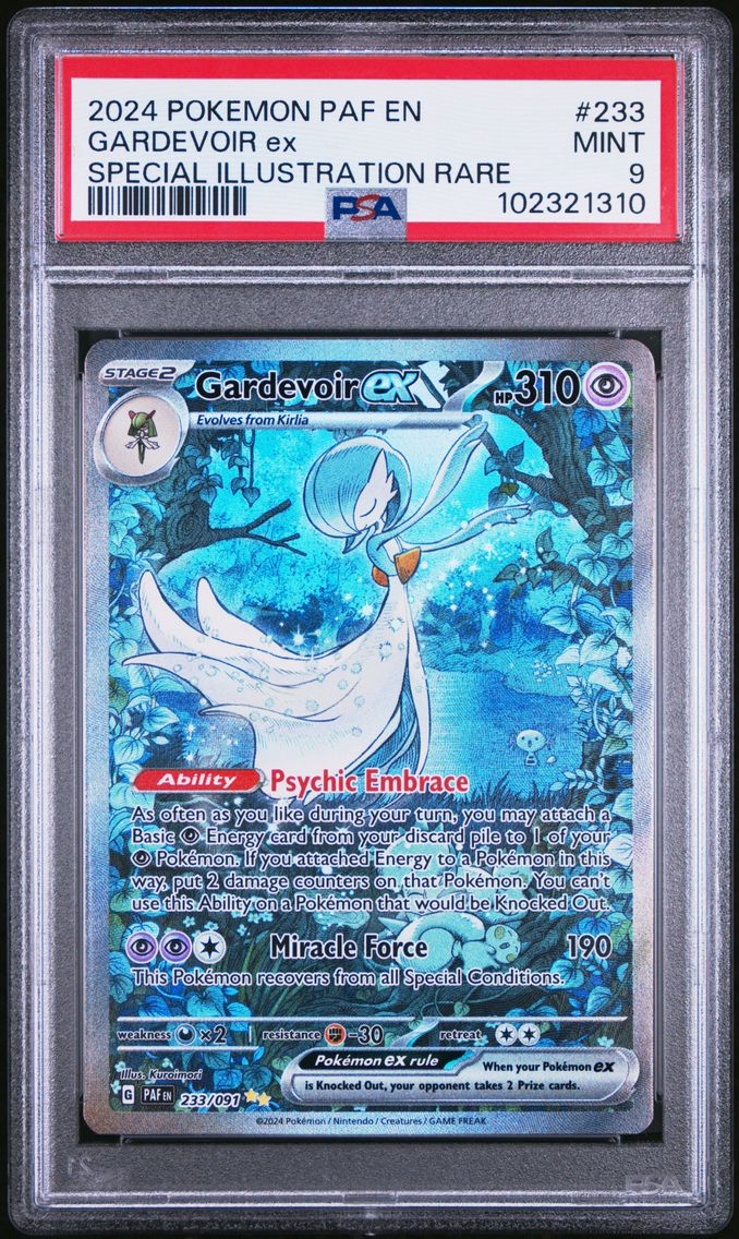 2024 #233 GARDEVOIR EX PSA 9 POKEMON PAF EN-PALDEAN FATES | SPECIAL ILLUSTRATION RARE