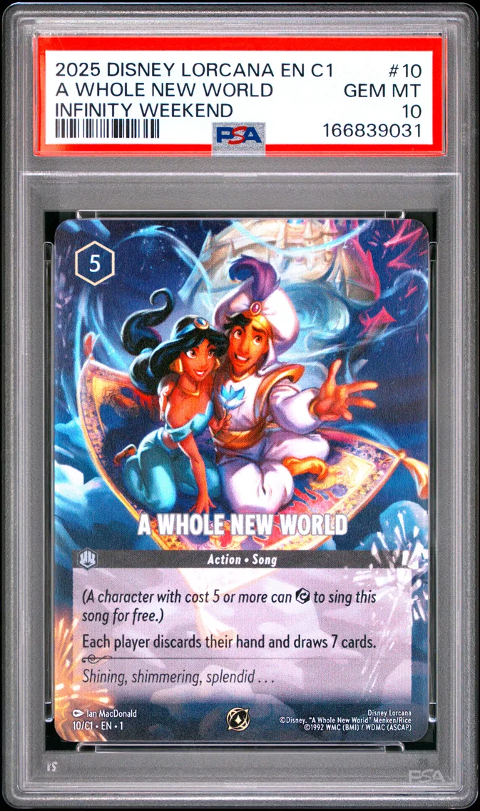 2025 #10 A Whole New World PSA 10 Disney Lorcana EN C1-Lorcana Challenge Promo