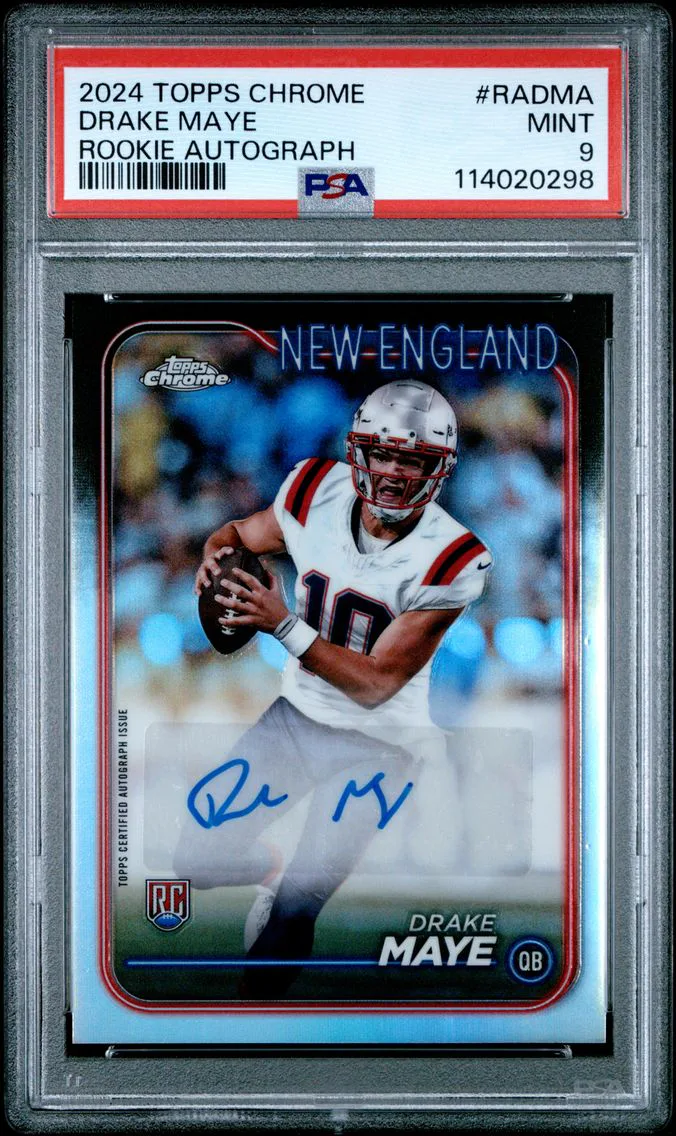 2024 #RADMA Drake Maye PSA 9 Topps Chrome Rookie Autographs Variations
