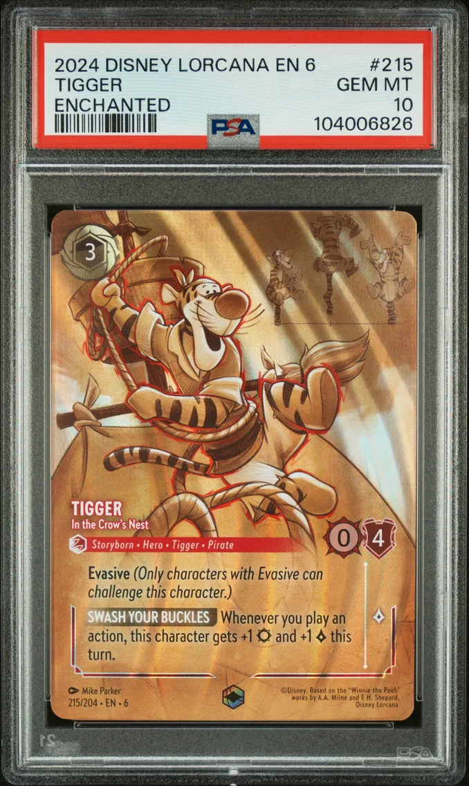 2024 #215 Tigger - in the Crow's Nest PSA 10 Disney Lorcana EN 6-Azurite Sea