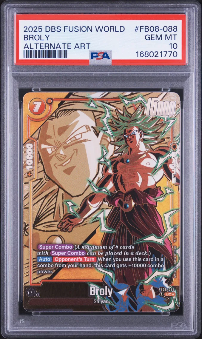 2025 #FB08-088 BROLY PSA 10 Dragon Ball Super Card Game Fusion World Saiyan's Pride