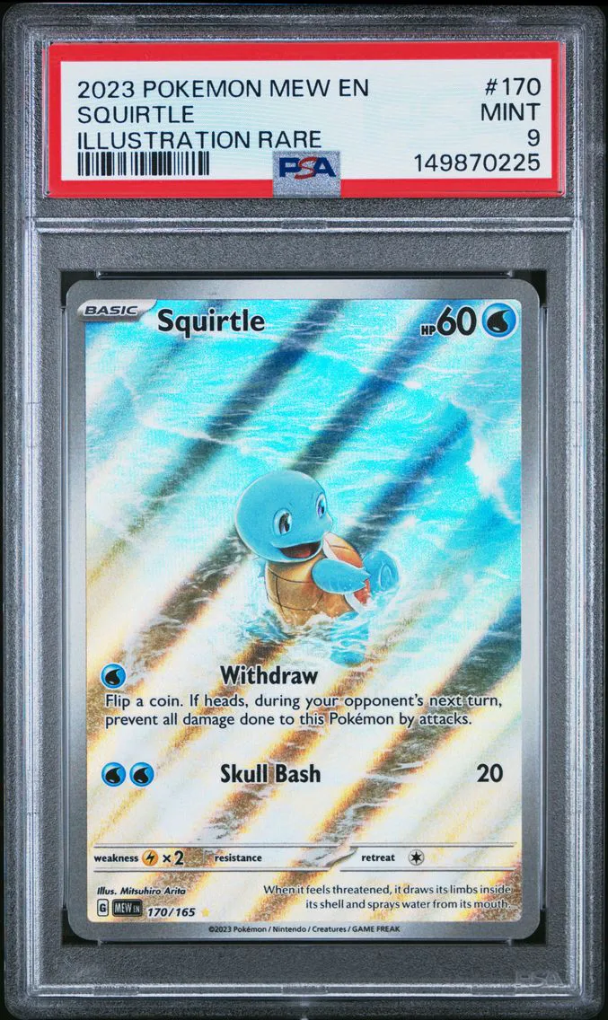 2023 #170 Squirtle PSA 9 Mew EN-151