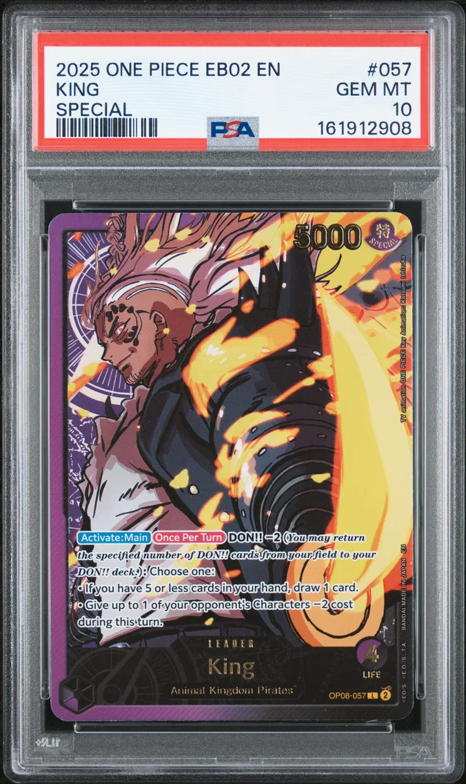 2025 #057 King PSA 10 One Piece EB02-Extra Booster -Anime 25th Collection-