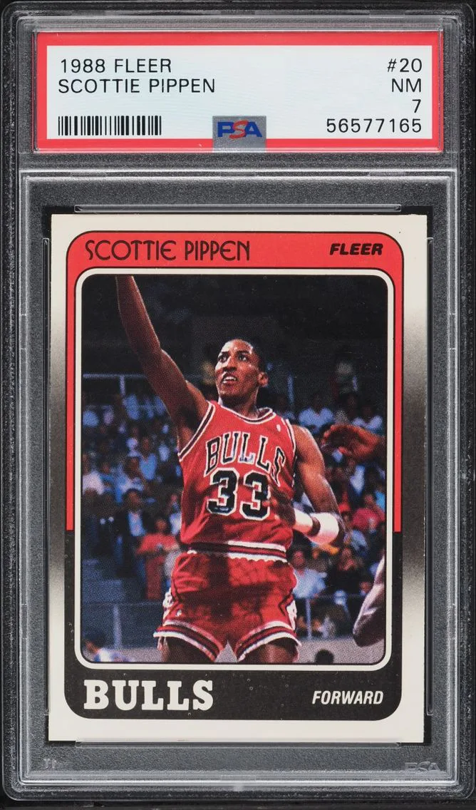 1988 Fleer Basketball Scottie Pippen ROOKIE #20 PSA 7 NRMT