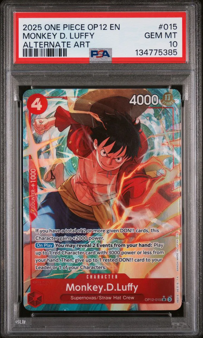 2025 #015 Monkey D. Luffy PSA 10 One Piece OP12-Legacy of the Master