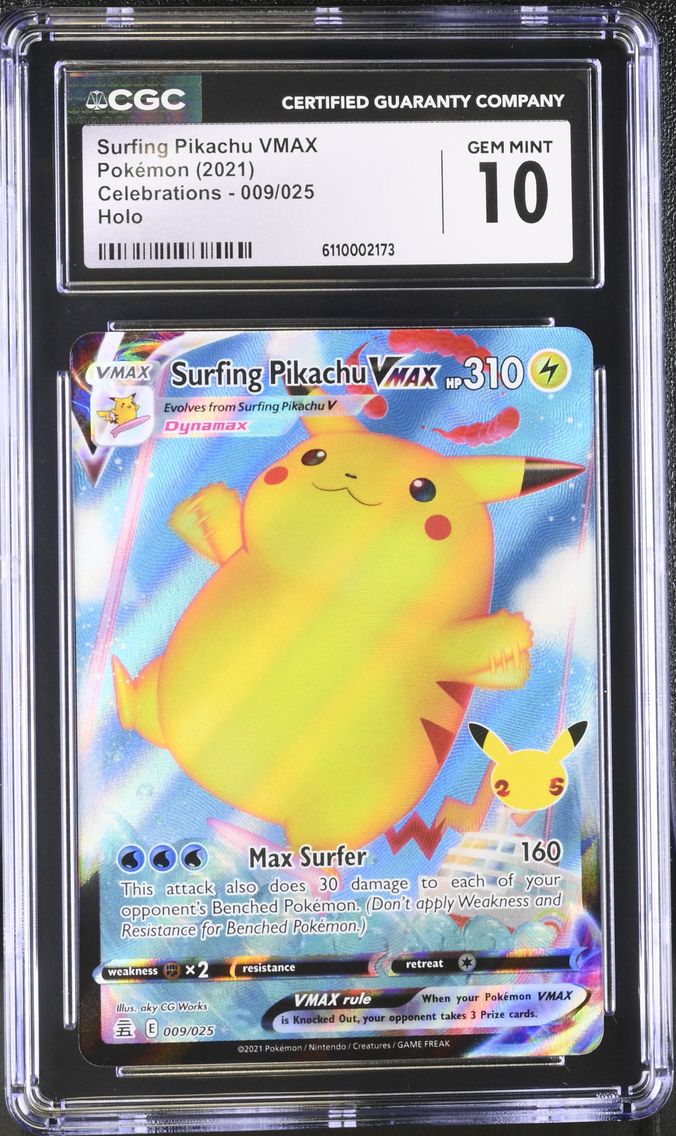 2021 #009 Surfing Pikachu VMAX CGC 10 Celebrations - English