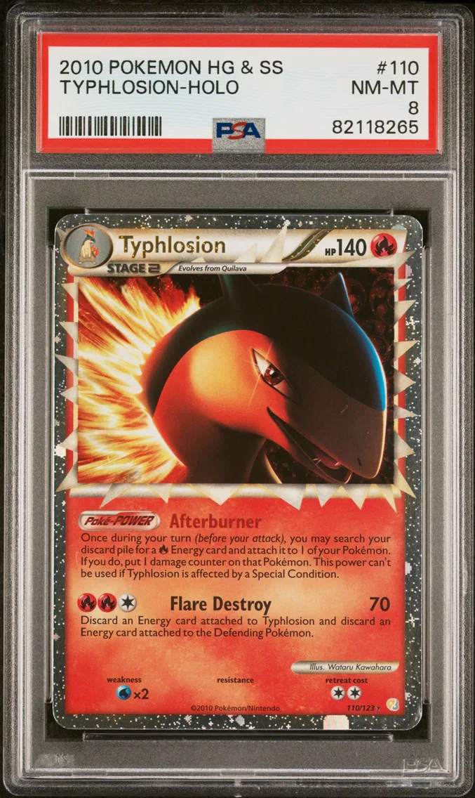2010 #110 Typhlosion-Holo PSA 8 Heartgold & Soulsilver