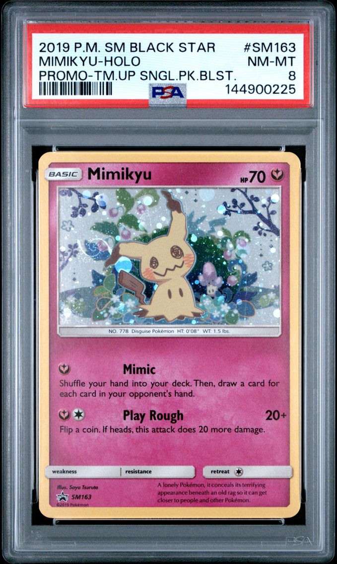 2019 #SM163 Mimikyu-Holo PSA 8 SM Black Star Promo Pokemon