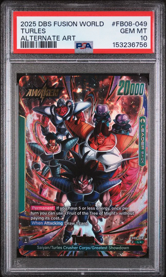 2025 #FB08-049 Turles PSA 10 Dragon Ball Super Card Game Fusion World Saiyan's Pride