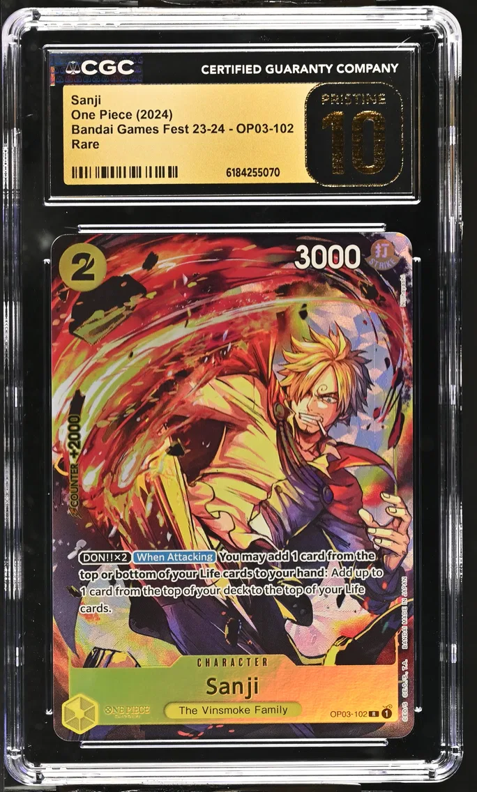 2024 #OP03-102 Sanji CGC 10 Pristine Bandai Card Games Fest 23-24 (Textured Foil) - English