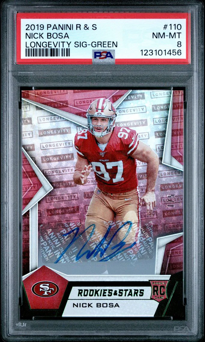 2019 #110 Nick Bosa PSA 8 Panini Rookies & Stars