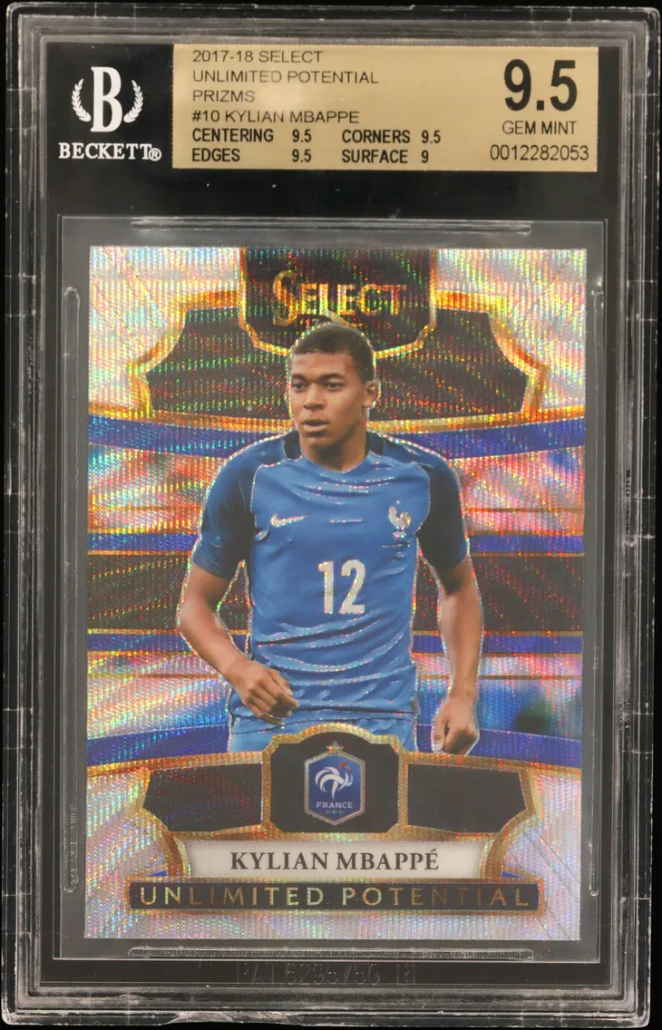 2017 #UP10 Kylian Mbappe BGS 9.5 Select Unlimited Potential Prizms