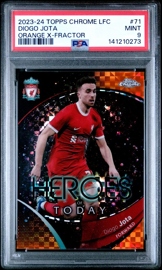 2023 #71 Diogo Jota PSA 9 Topps Chrome Liverpool FC