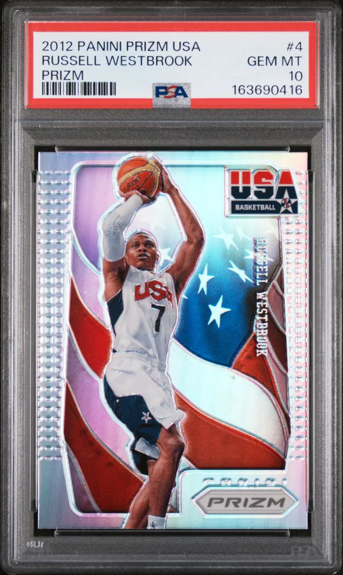 2012 #4 Russell Westbrook PSA 10 Panini Prizm USA