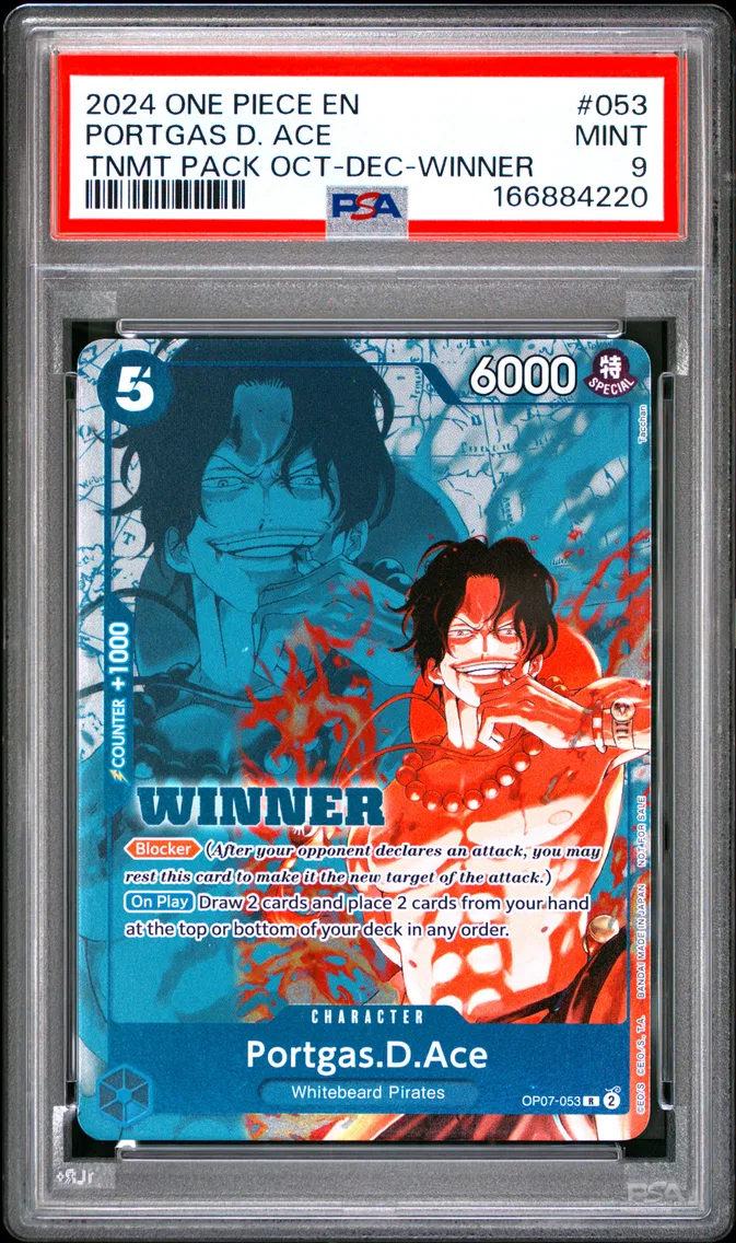 2024 #053 Portgas D. Ace PSA 9 One Piece Tournament Pack October-December