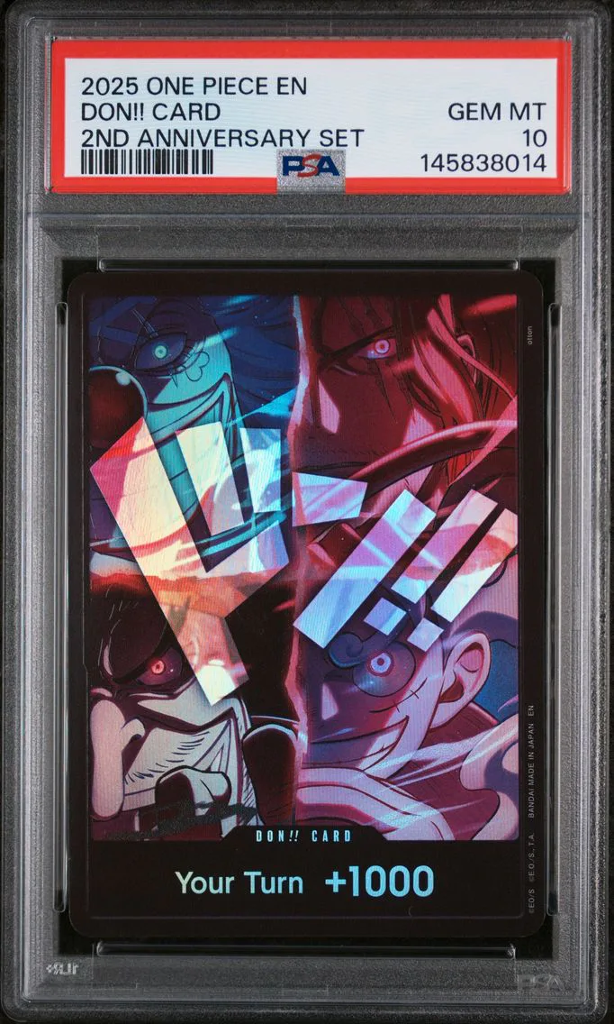 2025 #NA Don!! Card PSA 10 One Piece English Version 2nd Anniversary Set