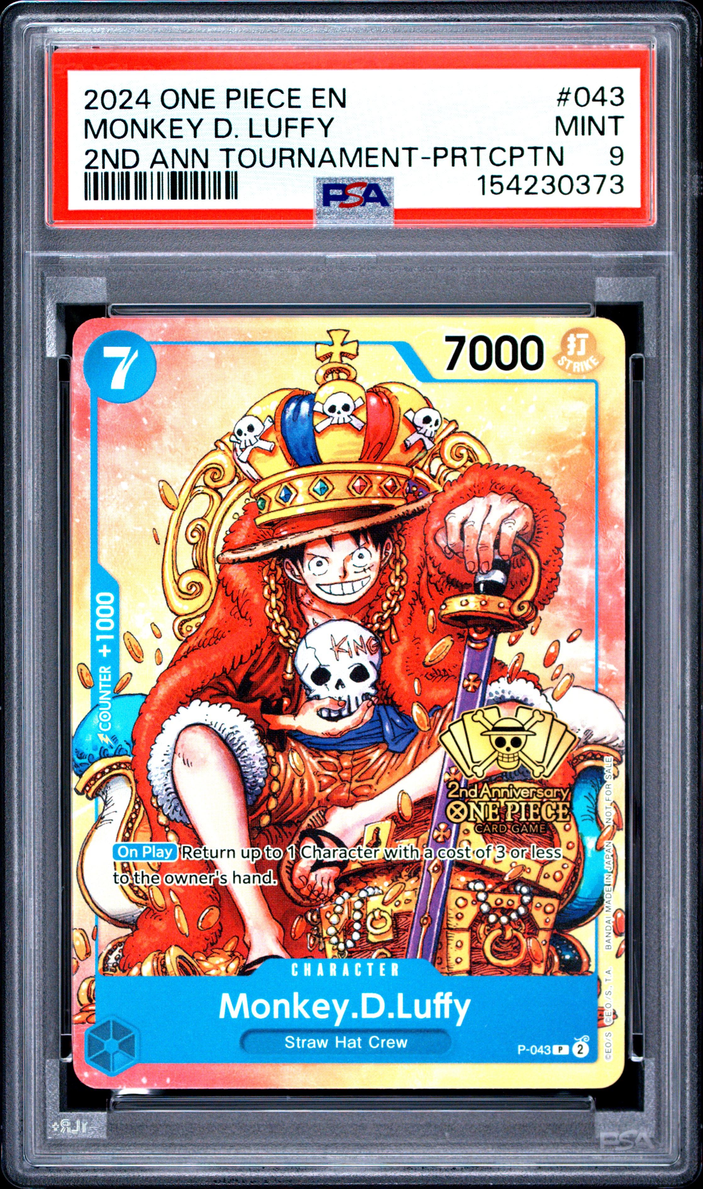 2024 #043 Monkey D. Luffy PSA 9 One Piece Promos