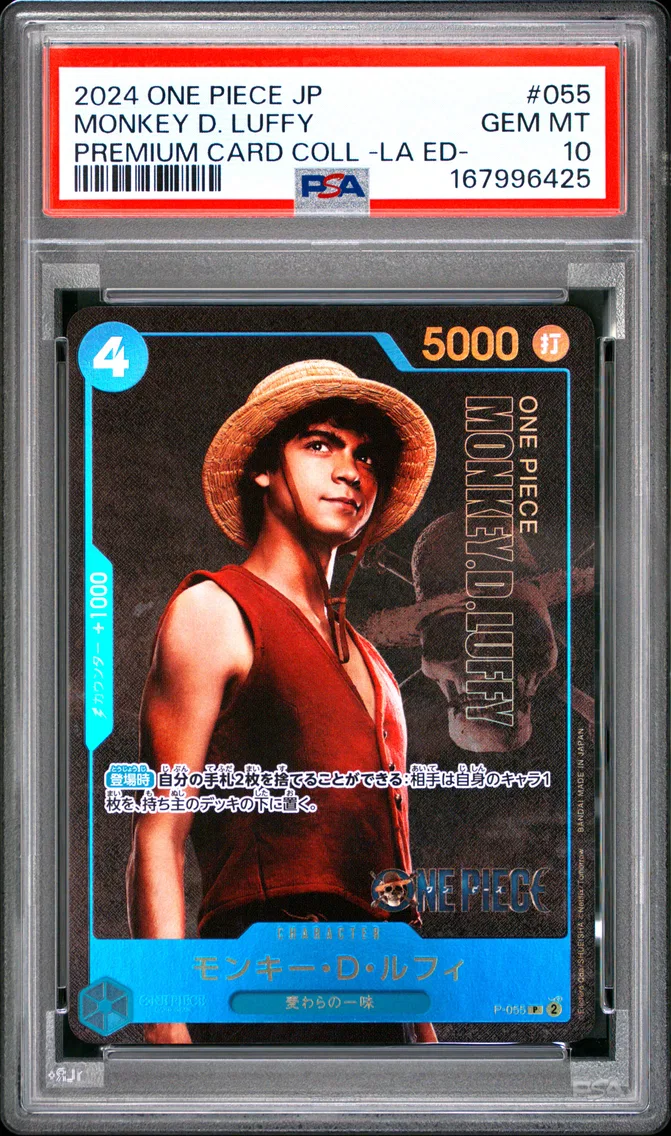 2024 #055 Monkey D. Luffy PSA 10 One Piece Japanese Premium Card Collection -Live Action Edition-