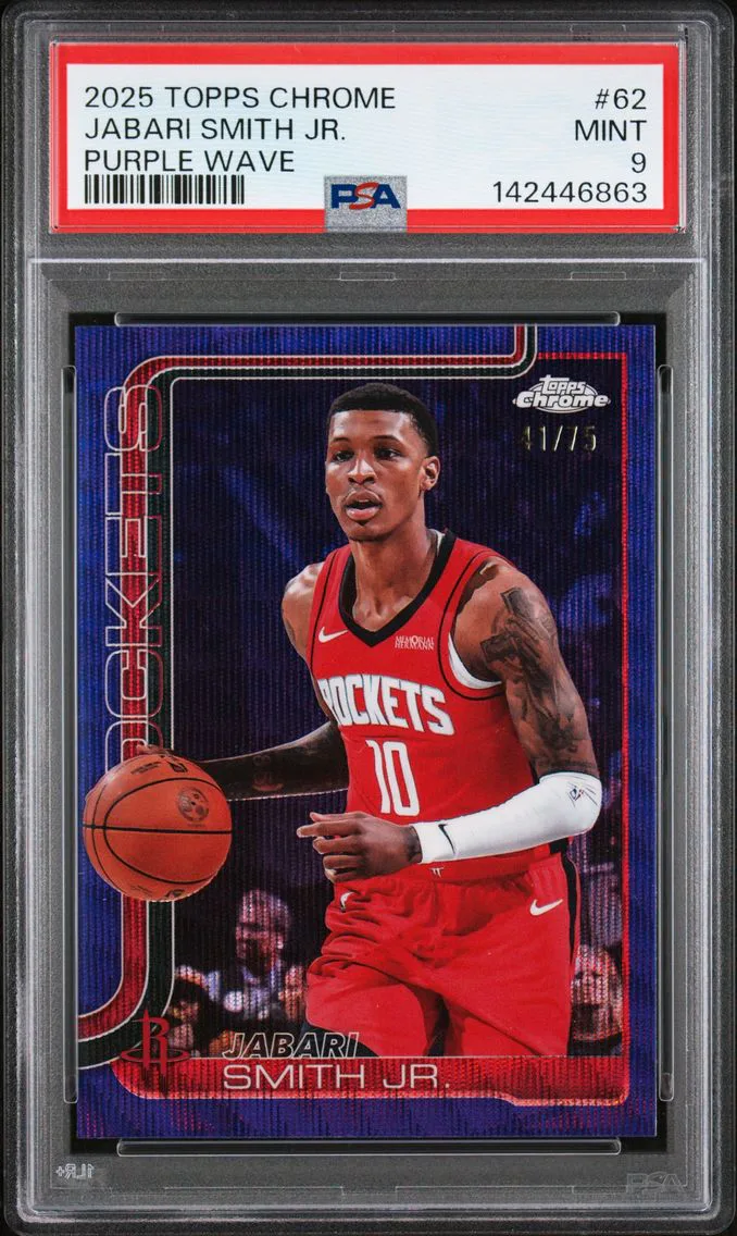2025 #62 Jabari Smith Jr. PSA 9 Topps Chrome