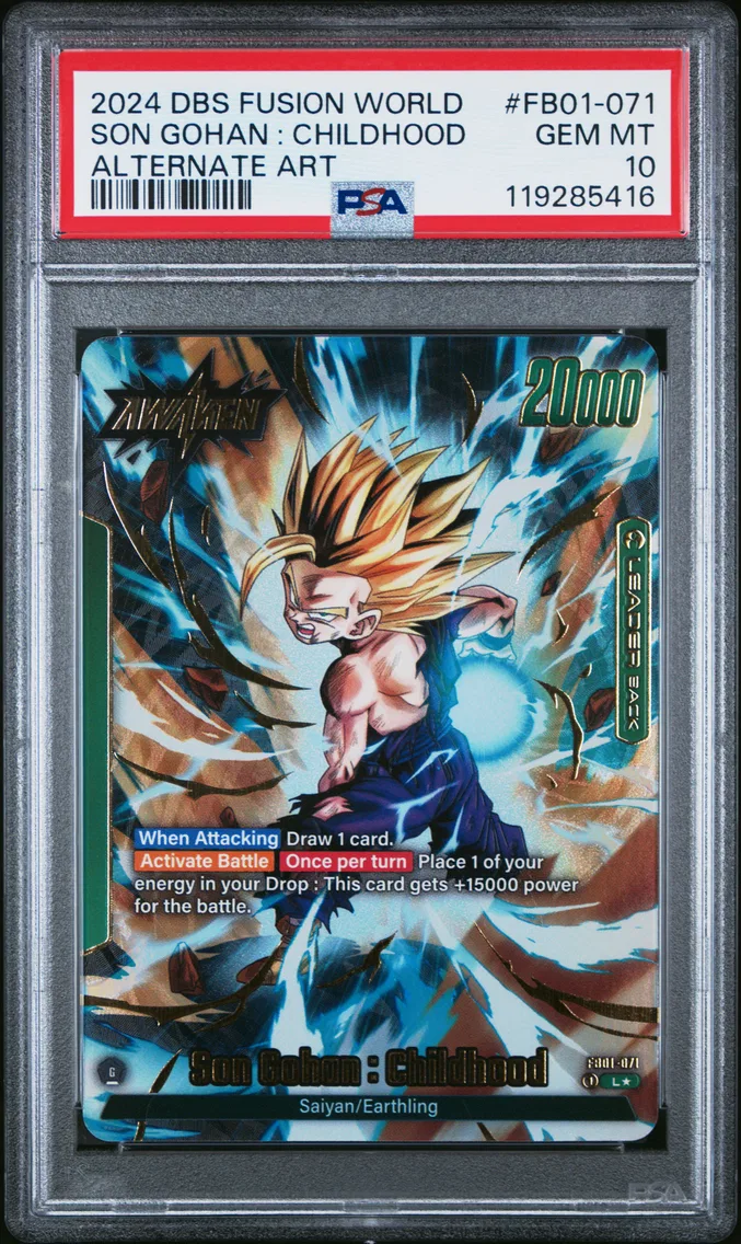 2024 #FB01-071 Son Gohan : Childhood PSA 10 Dragon Ball Super Card Game Fusion World Awakened Pulse