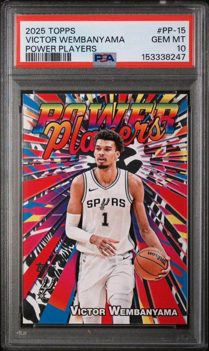 2025 #PP-15 Victor Wembanyama PSA 10 Topps Power Players