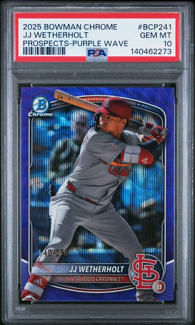 2025 #BCP241 JJ Wetherholt PSA 10 Bowman Chrome Prospects