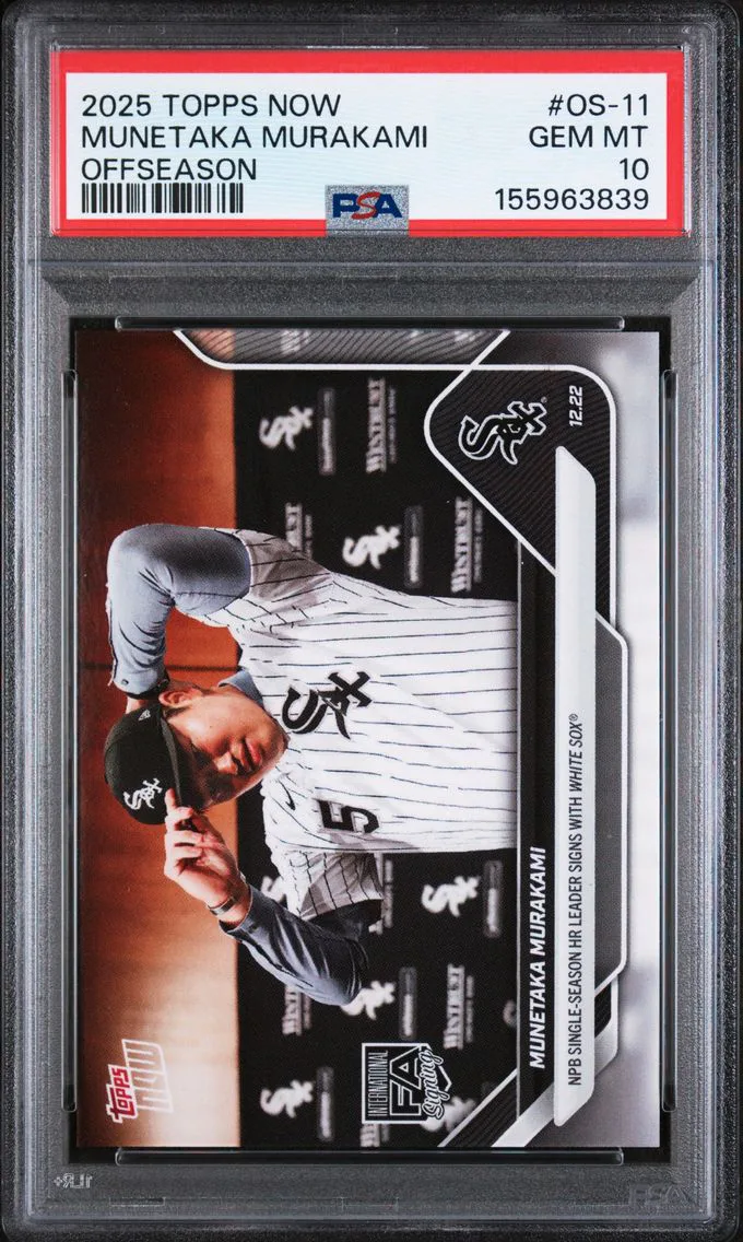 2025 #OS-11 Munetaka Murakami PSA 10 Topps Now Offseason