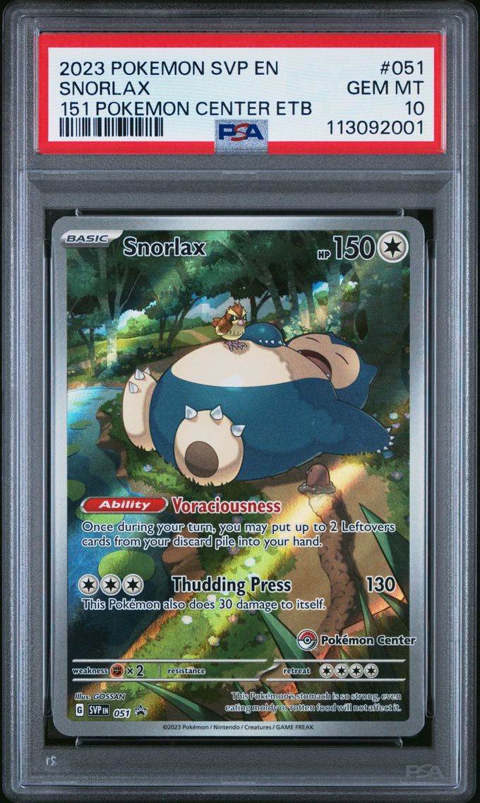 2023 #051 Snorlax PSA 10 Svp EN-