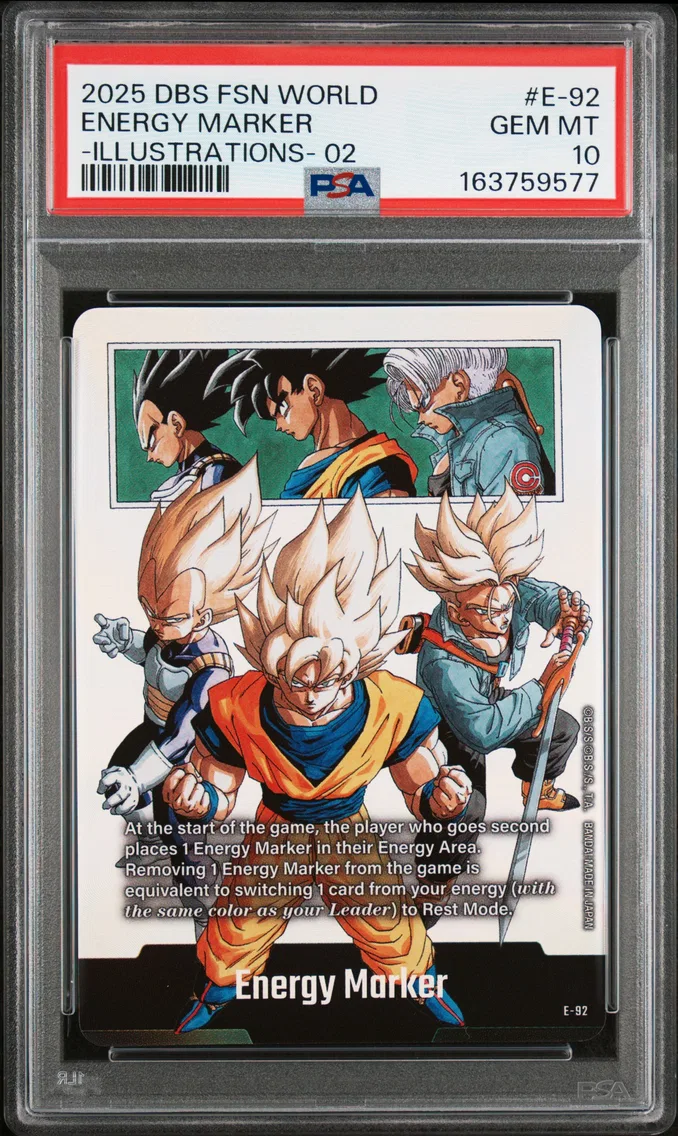 2025 #E-92 Energy Marker PSA 10 Dragon Ball Super Card Game Fusion World -Illustrations- 02