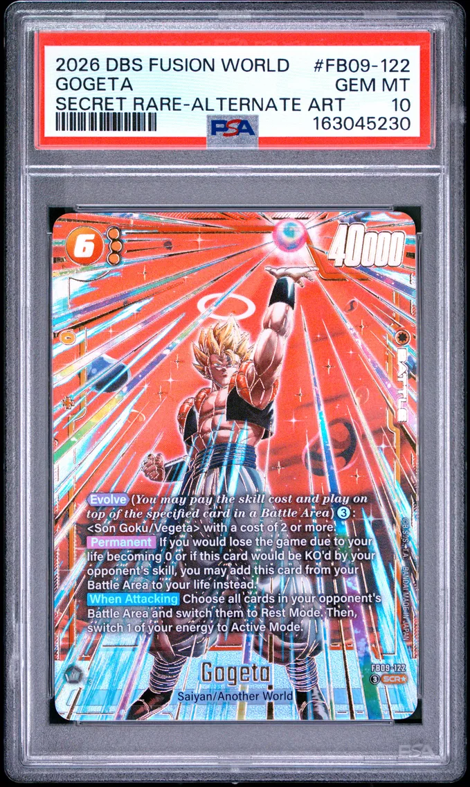 2026 #FB09-122 Gogeta PSA 10 Dragon Ball Super Card Game Fusion World Dual Evolution