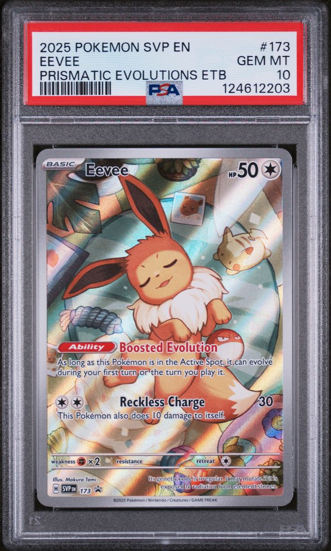 2025 #173 Eevee PSA 10 Svp EN-SV Black Star Promo