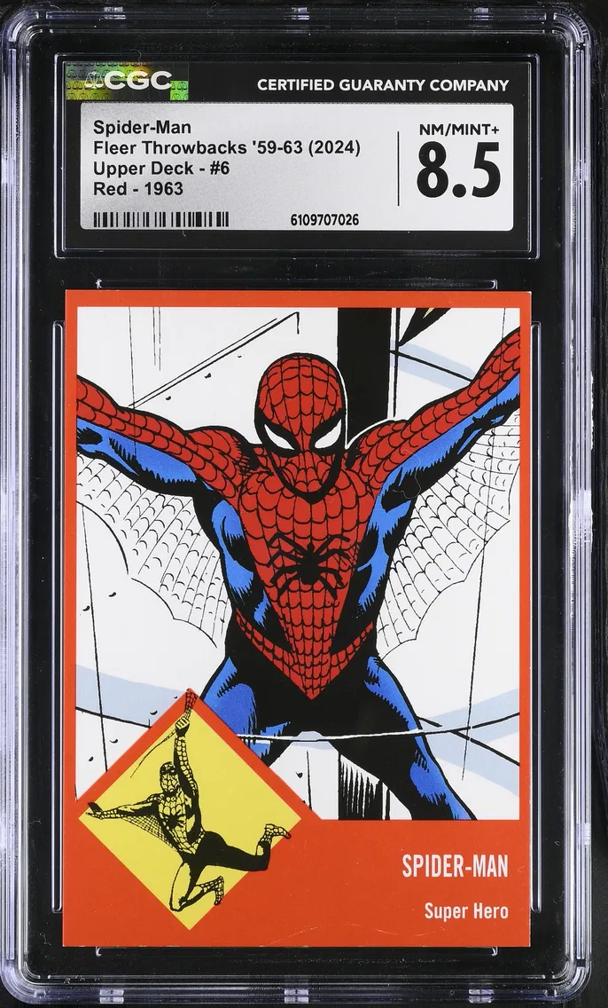 2024 #6 Spider-Man CGC 8.5 Throwbacks '59-63 Marvel Edition (2024 Fleer) - English