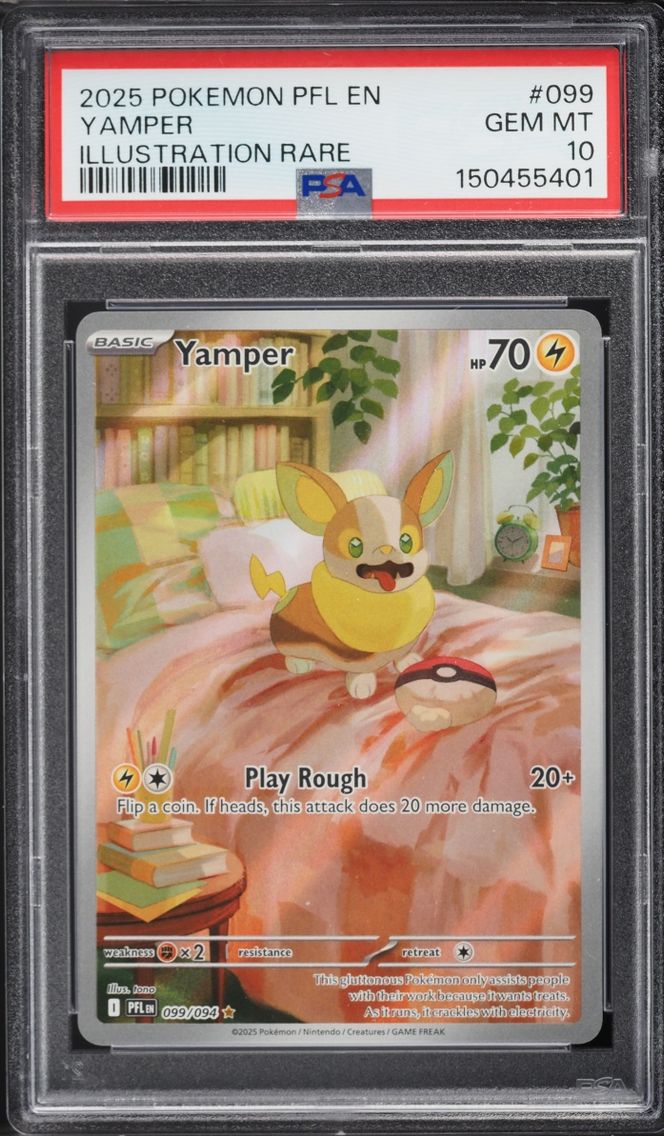 2025 Pokemon Mega Evolution Phantasmal Flames IR Yamper #99 PSA 10 GEM MINT