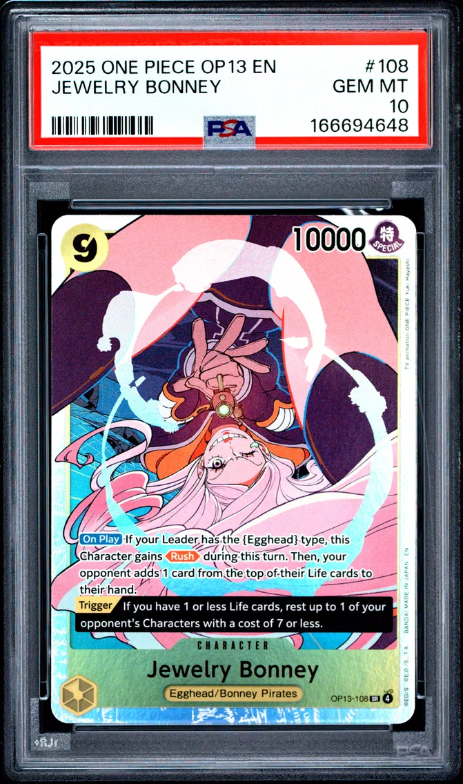 2025 #108 Jewelry Bonney PSA 10 One Piece OP13-Carrying on His Will