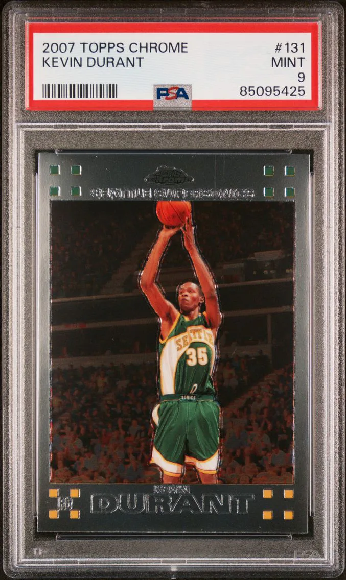 2007 #131 Kevin Durant PSA 9 Topps Chrome