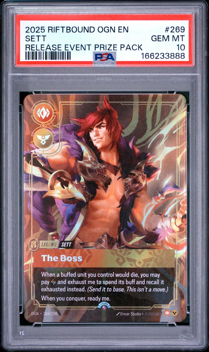 2025 #269 Sett - the Boss PSA 10 Riftbound: League of Legends Ogn-Origins