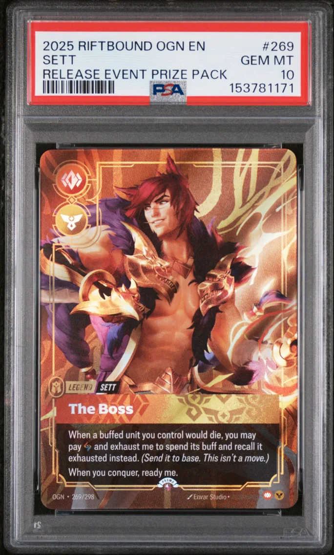 2025 #269 Sett - the Boss PSA 10 Riftbound: League of Legends Ogn-Origins