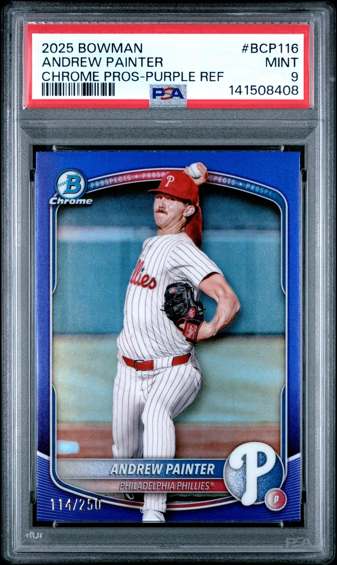 2025 #BCP116 Andrew Painter PSA 9 Bowman Chrome Prospects