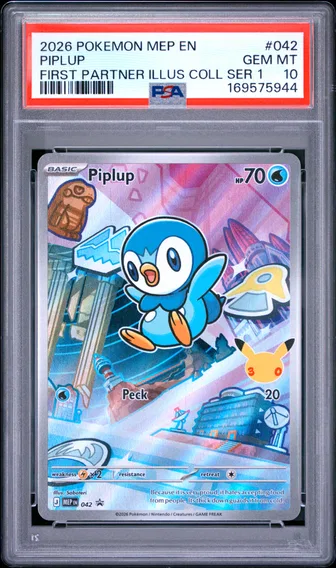 2026 #042 Piplup PSA 10 Mep EN-Me Black Star Promo