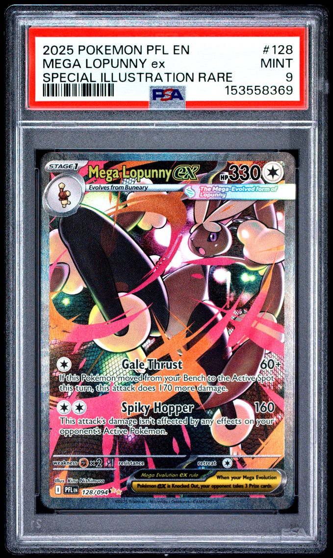 2025 #128 Mega Lopunny EX PSA 9 Pfl EN-Phantasmal Flames