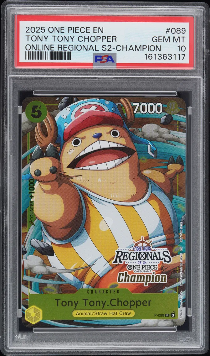 2025 #089 Tony Tony Chopper PSA 10 One Piece Online Regionals Pack 2025 Season 2