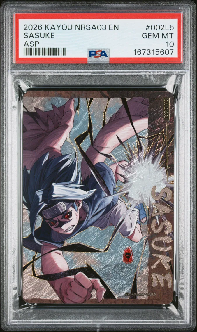 2026 #002L5 Sasuke PSA 10 Kayou Naruto Smriti Collectible Card NRSA03-Chapter Jin English Series 3 Asp