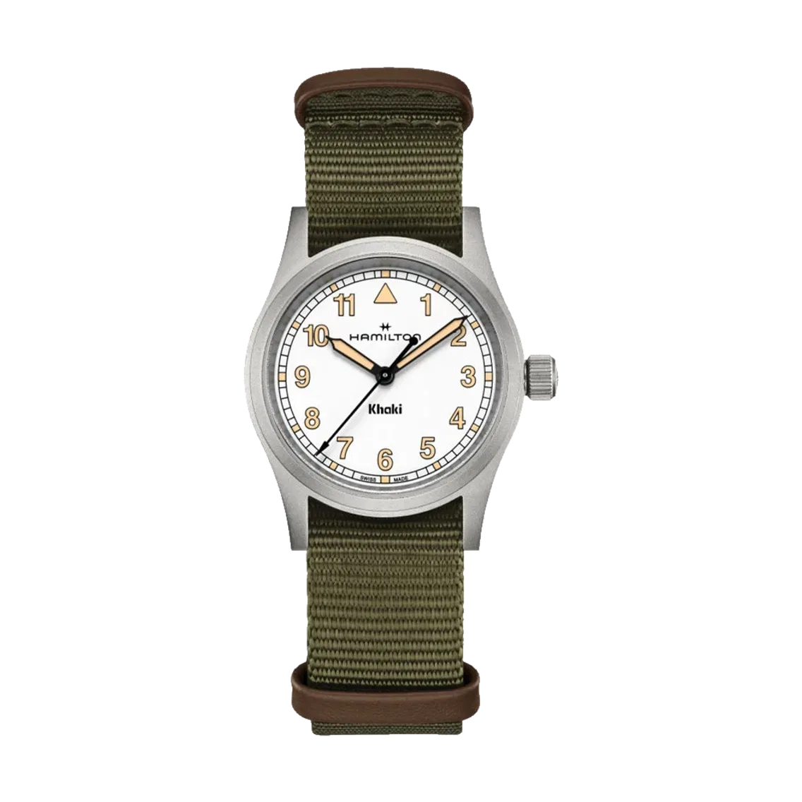Hamilton Khaki Field Quartz 33mm - White on One-Piece Textile Strap