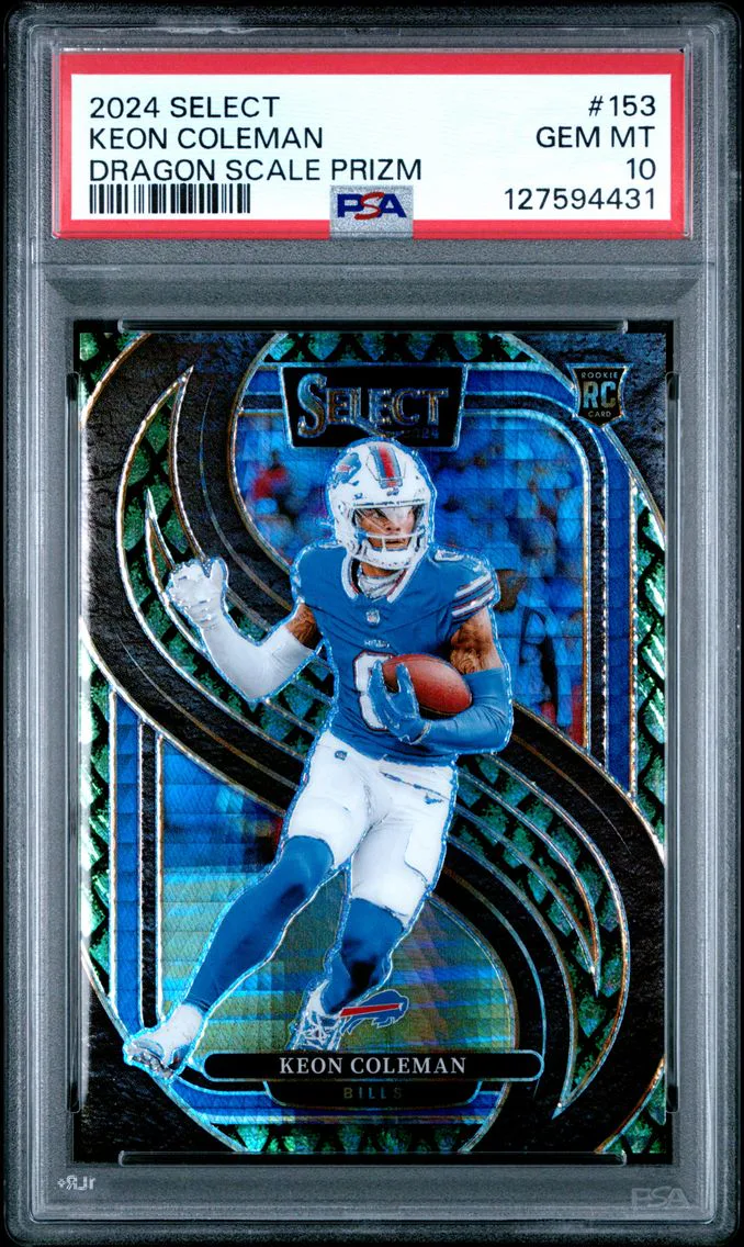 2024 #153 Keon Coleman PSA 10 Panini Select