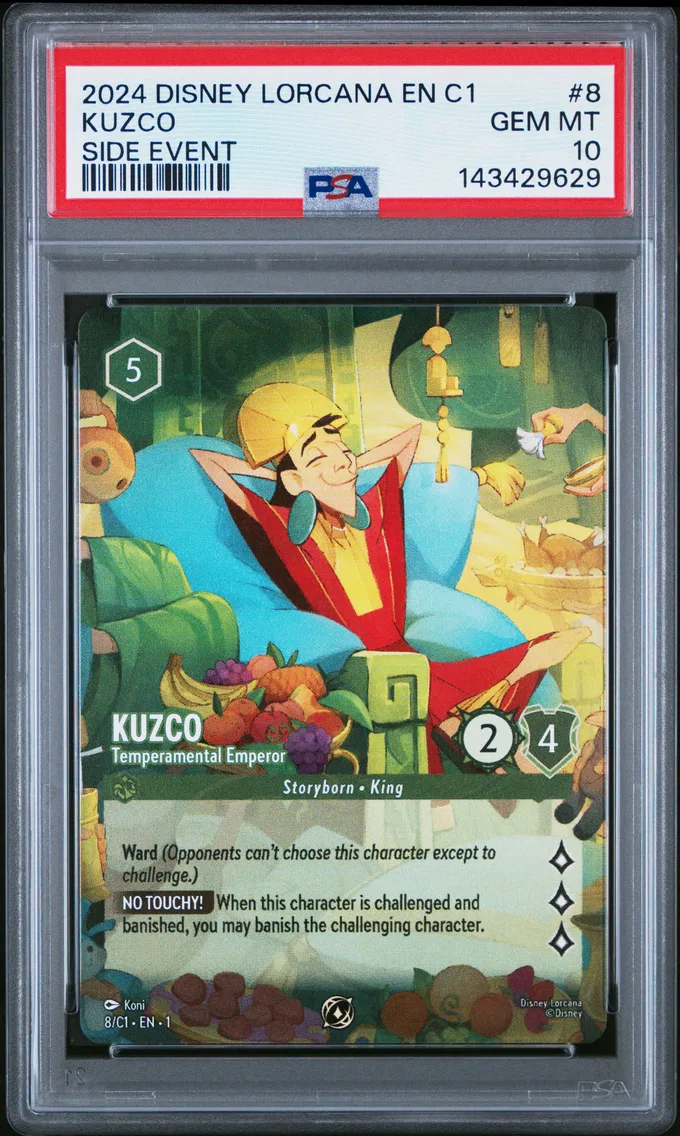 2024 #8 Kuzco - Temperamental Emperor PSA 10 Disney Lorcana EN C1-Lorcana Challenge Promo