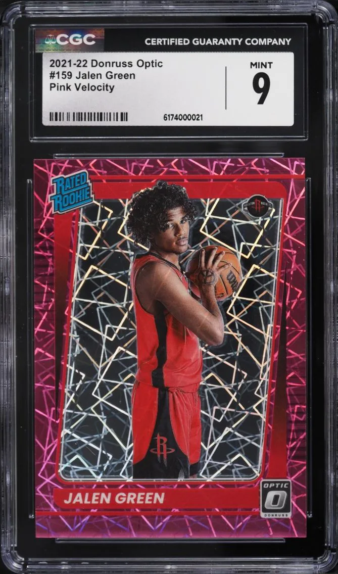2021 Donruss Optic Pink Velocity Jalen Green ROOKIE /79 #159 CGC 9 MINT