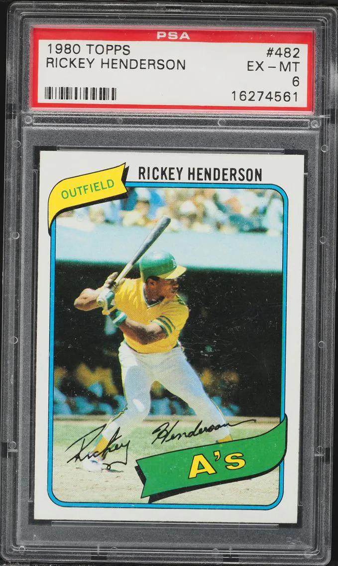 1980 #482 Rickey Henderson PSA 6 Topps Baseball